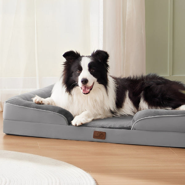 Rectangular Pet Bed with Raised Edges